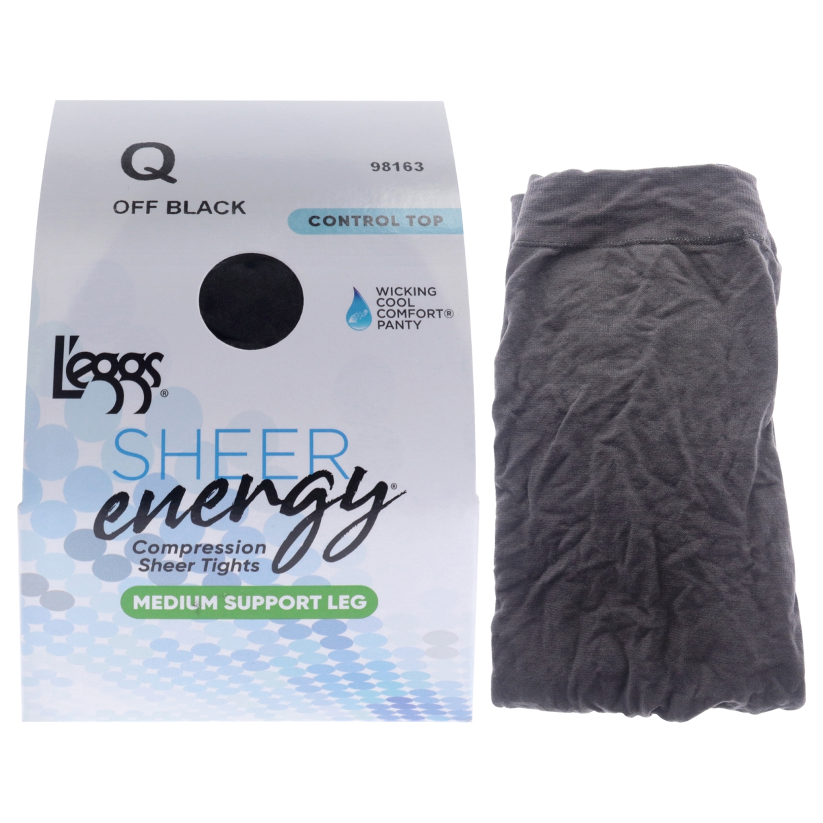 I0153653 Sheer Energy Compression Sheer Tights Medium Support for Women - LSE100 - Off Black