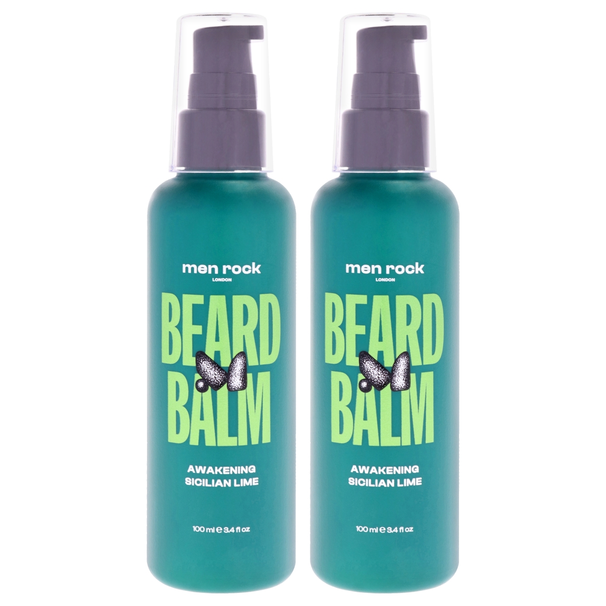 K0007644 3.4 oz Awakening Beard Balm for Men - Sicilian Lime - Pack of 2