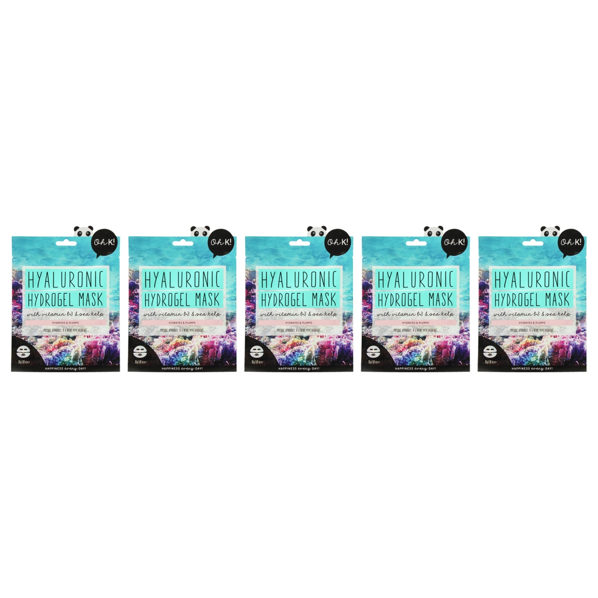 K0007565 1 oz Hydrogel Sheet Mask - Hyaluronic - Pack of 5