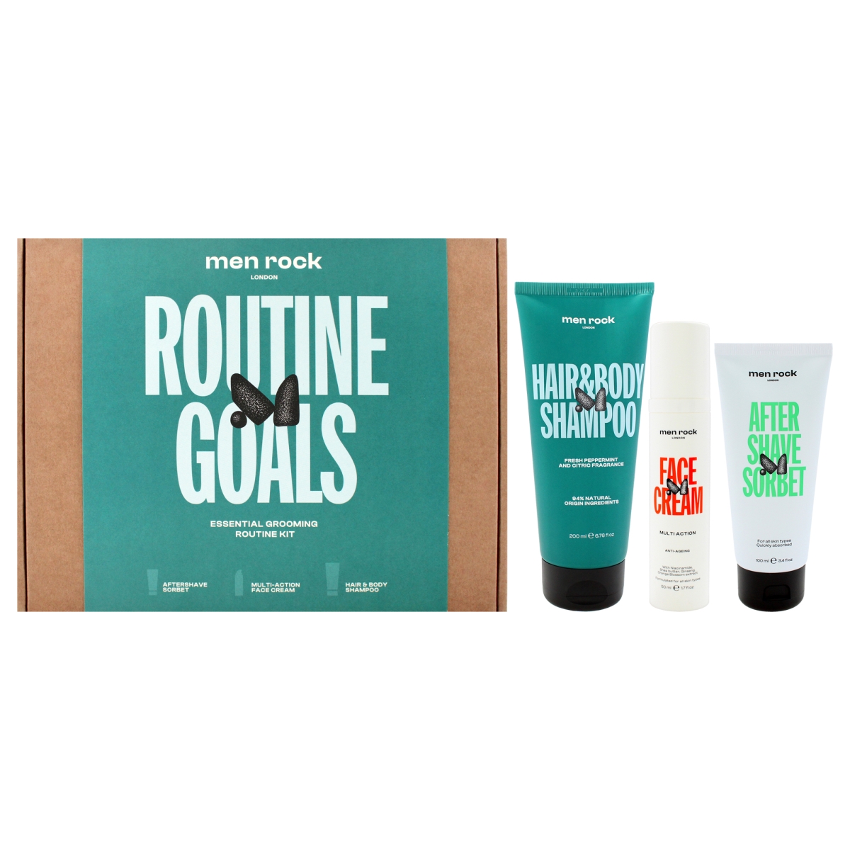 I0153362 Routine Goals Essential Grooming Kit for Men - Pack of 3