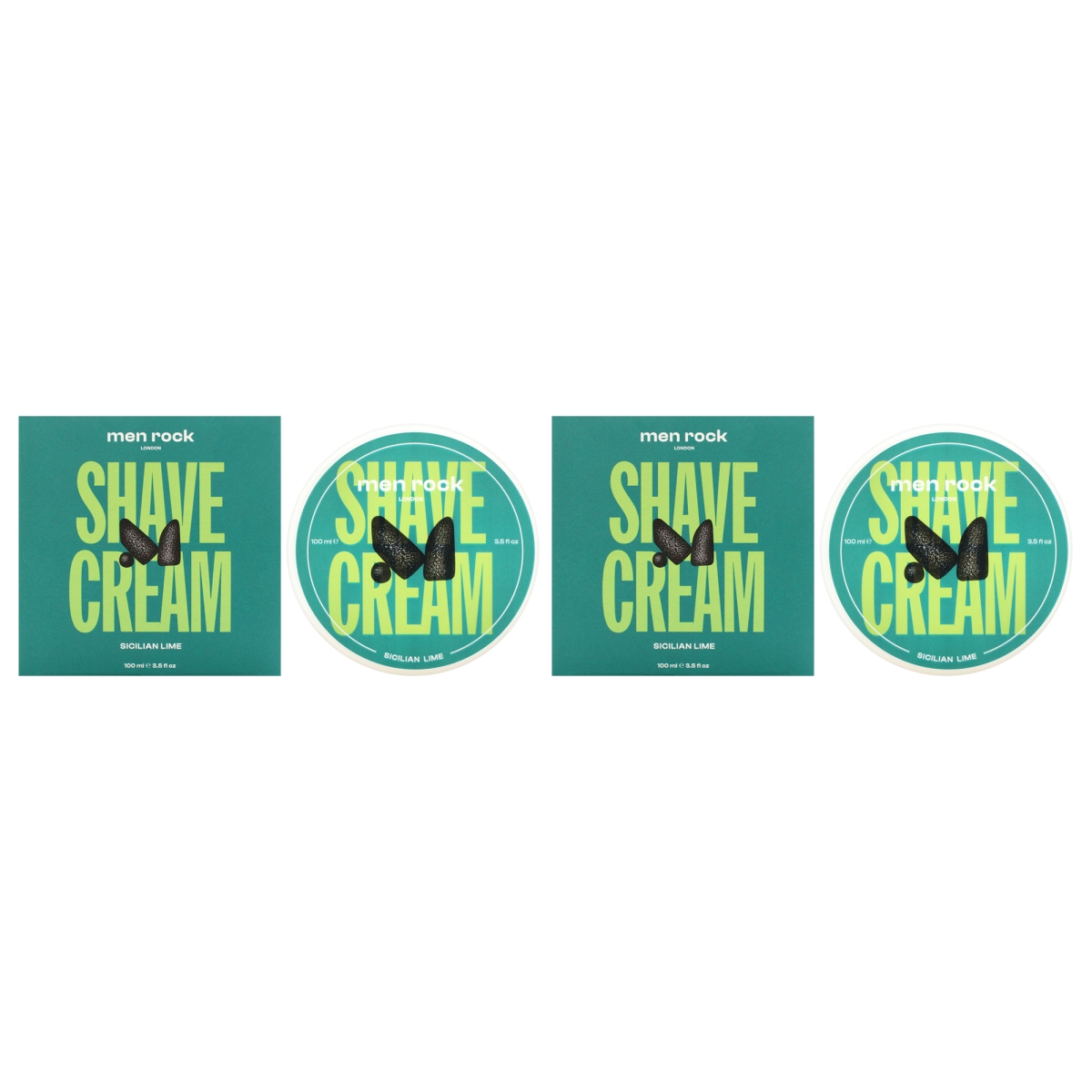K0007645 3.5 oz Shave Cream for Men - Sicilian Lime - Pack of 2