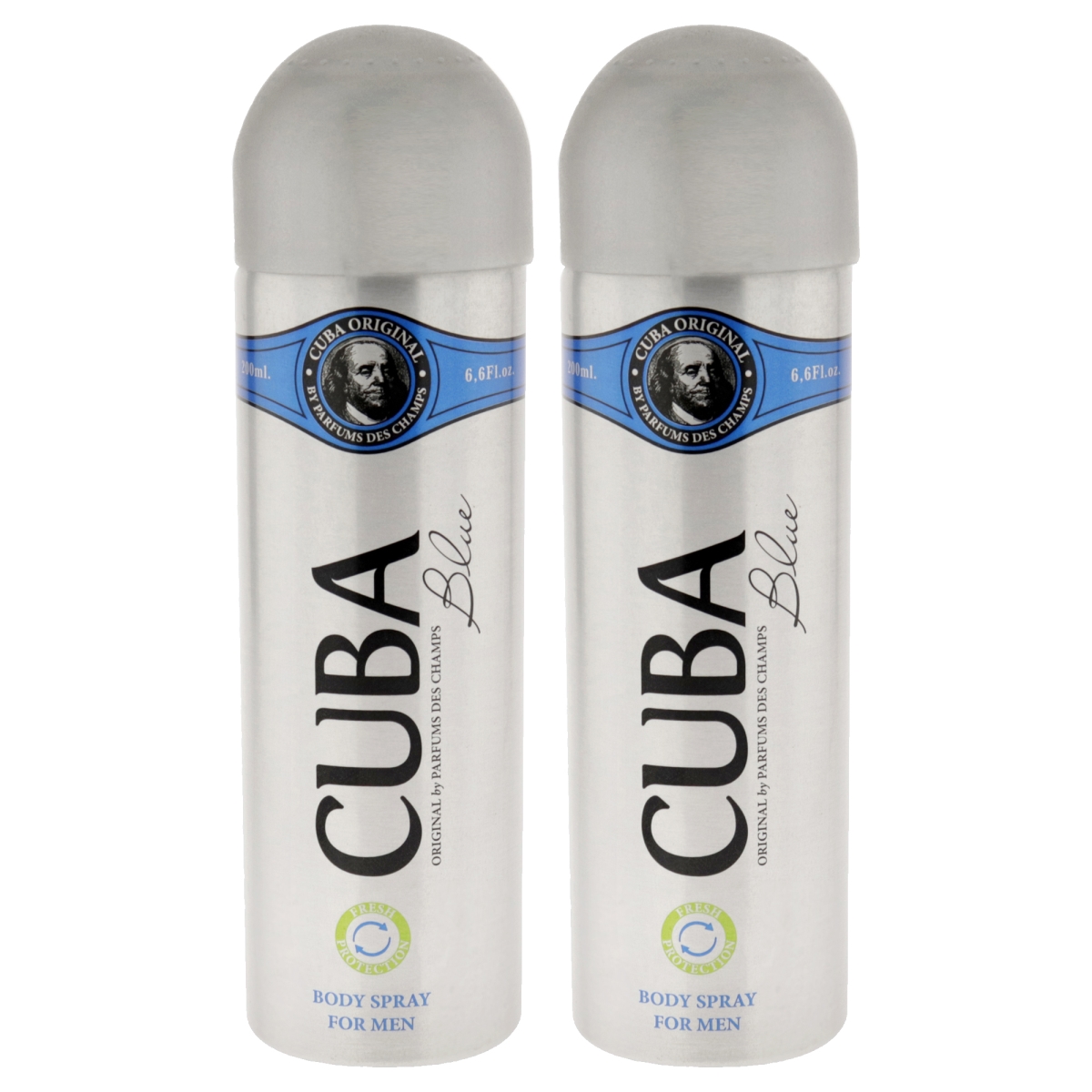 K0007244 6.6 oz  Blue Body Spray for Men - Pack of 2