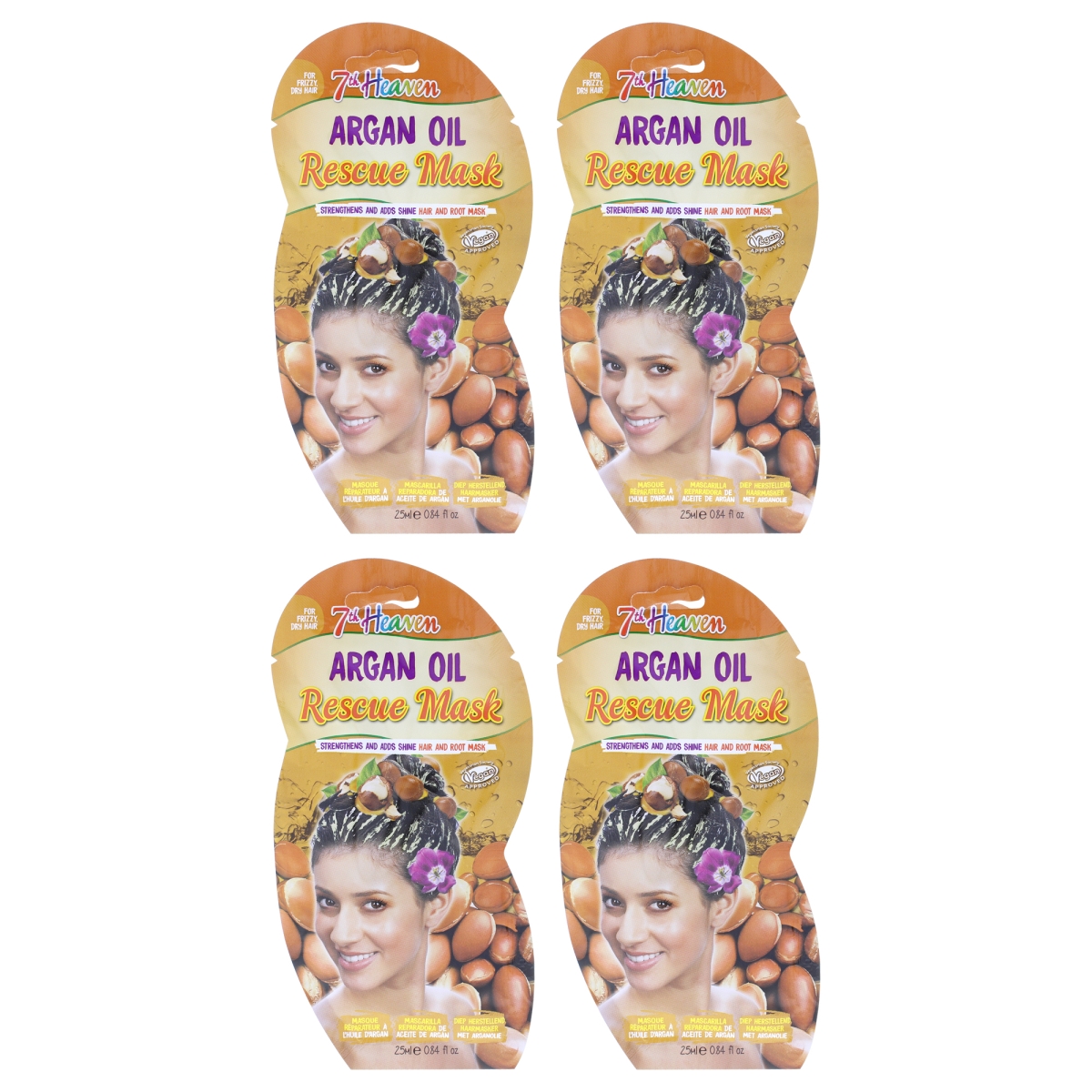I0162144 0.84 oz Argan Oil Hair & Root Rescue Hair Mask for Women - Set of 4
