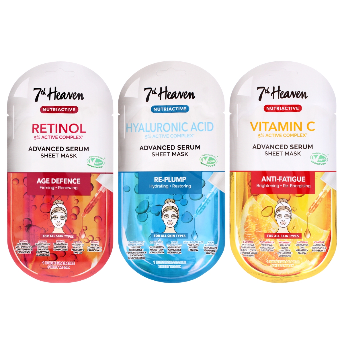 I0162134 Nutriactive Face Sheet Mask for Women - Set of 3