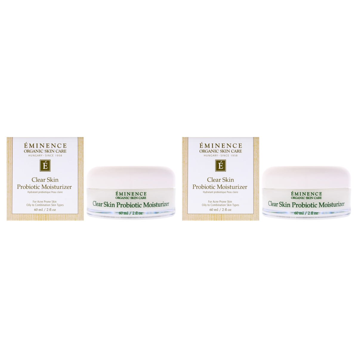 K0007838 2 oz Clear Skin Probiotic Moisturizer for Unisex - Pack of 2