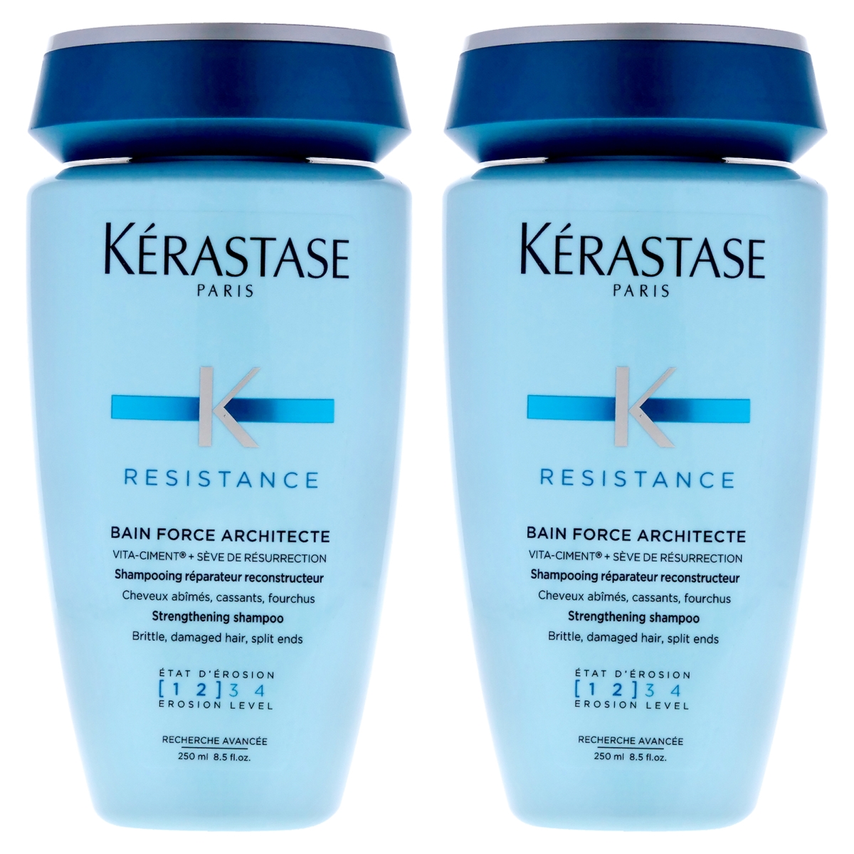 K0007849 8.5 oz Bain Force Architecte Shampoo for Unisex - Pack of 2
