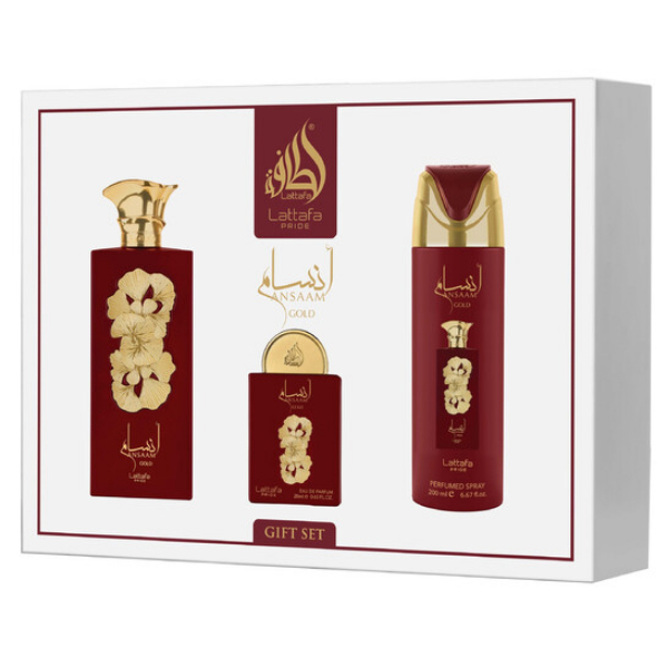 I0163265 20, 100 & 200 ml Pride Ansaam Gold Fragrances Gift Set for Men - 3 Piece
