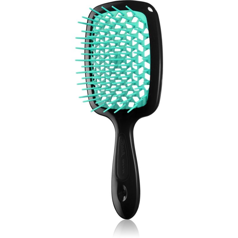 I0163484 Unisex Small Bicolor Superbrush - Black with Turquoise