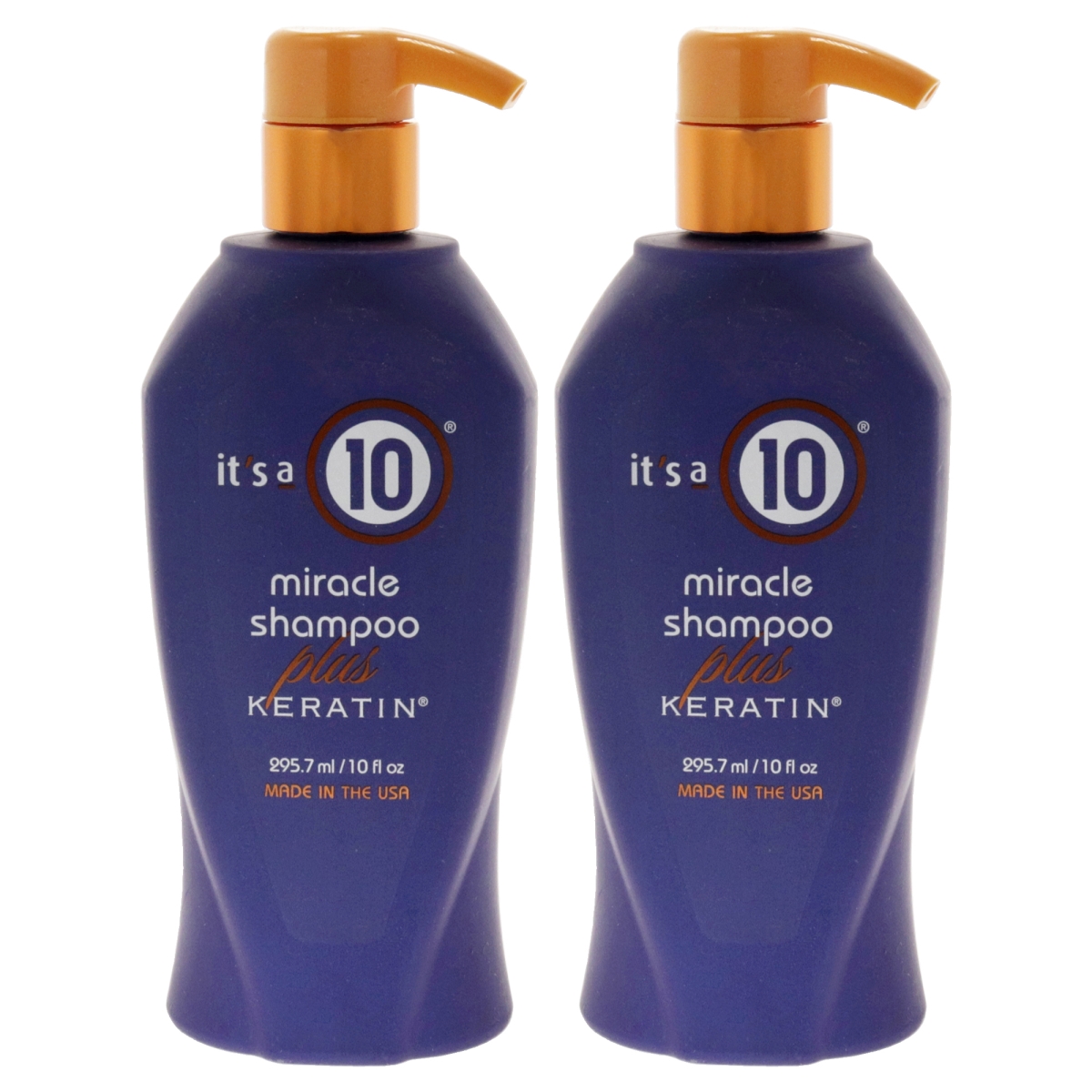 Its A 10 K0007329 10 oz Miracle Shampoo Plus Keratin for Unisex - Pack of 2