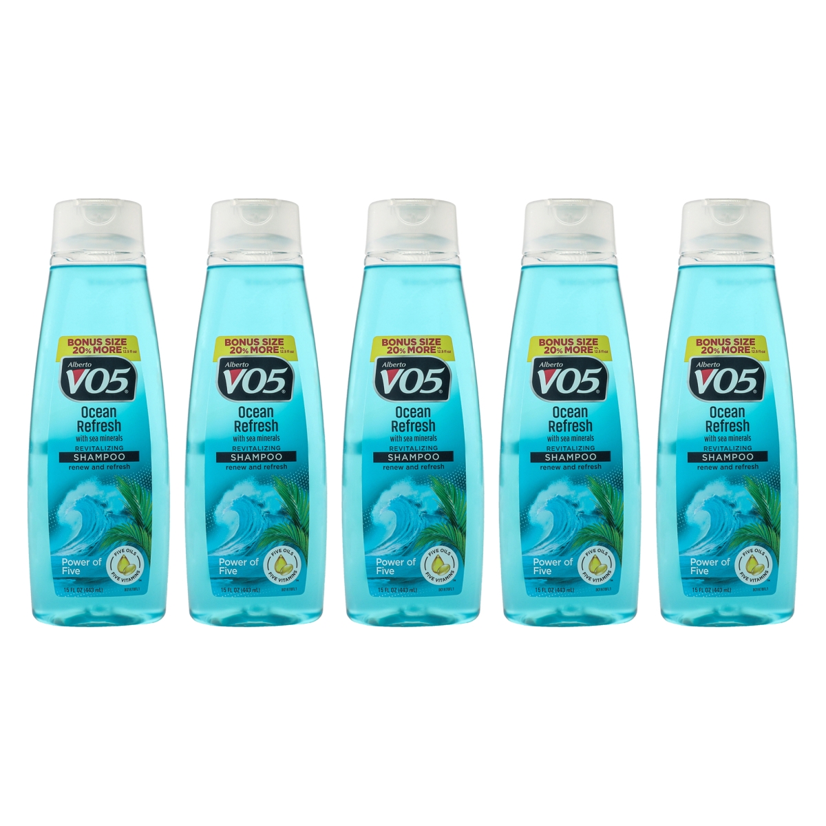 K0008012 15 oz Revitalizing Ocean Refresh Shampoo for Unisex - Pack of 5
