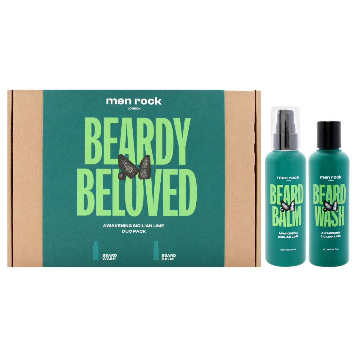 I0153352 Beardy Beloved Awakening Duo Beard Kit for Men - Sicilian lime - 2 Piece