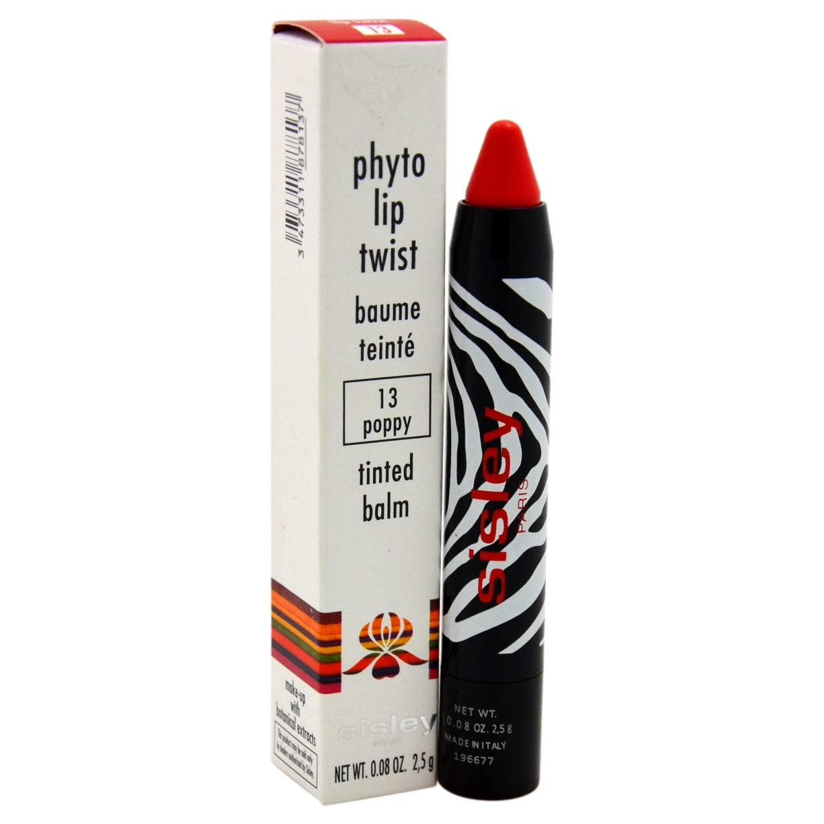 Picture of Sisley W-C-8406 Phyto-Lip Twist - No. 13 Poppy Lipstick for Women - 0.08 oz