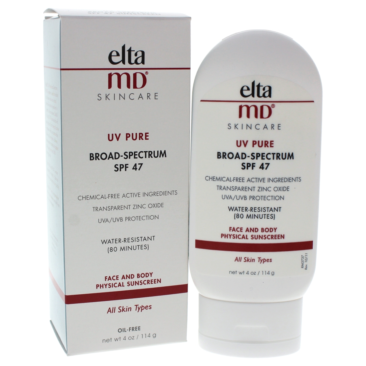 Picture of EltaMD U-SC-4653 4 oz UV Pure Broad Spectrum SPF 47 Sunscreen for Unisex