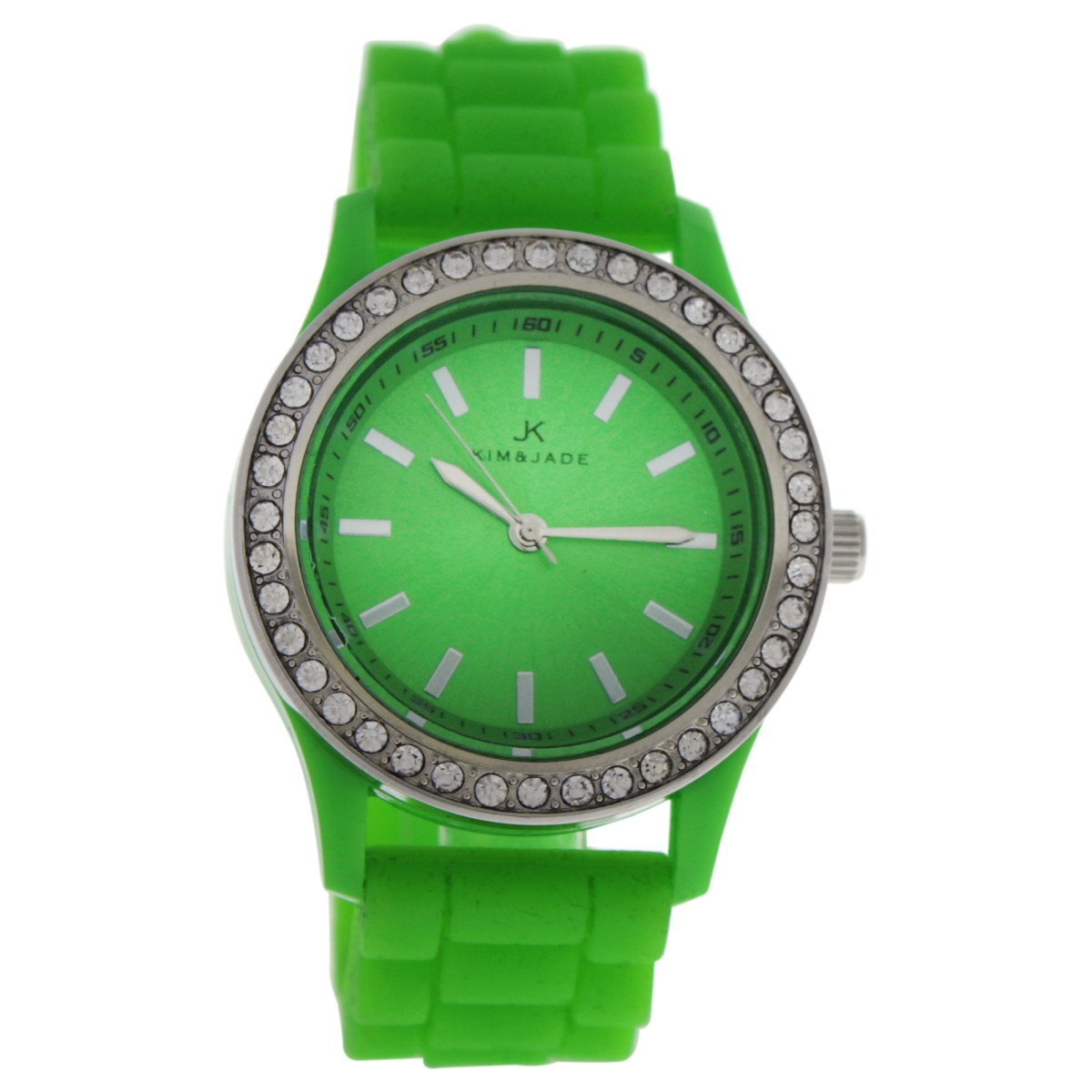 Picture of Kim & Jade W-WAT-1465 Green Silicone Strap Watch for Women - 2032L-GN