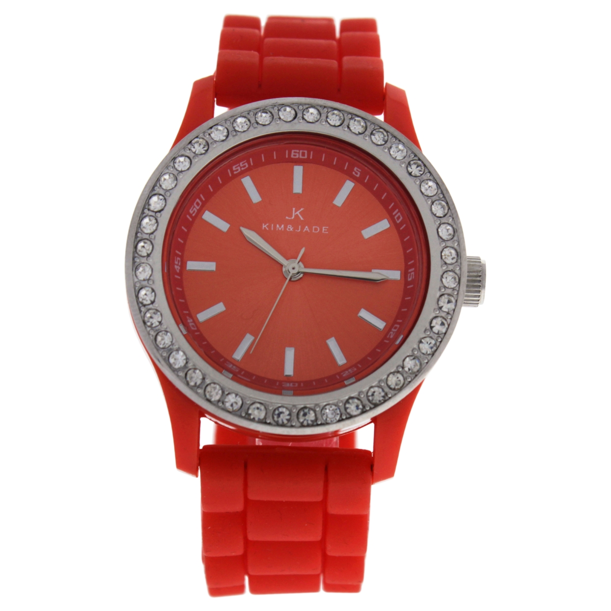 Picture of Kim & Jade W-WAT-1466 Orange Silicone Strap Watch for Women - 2032L-R