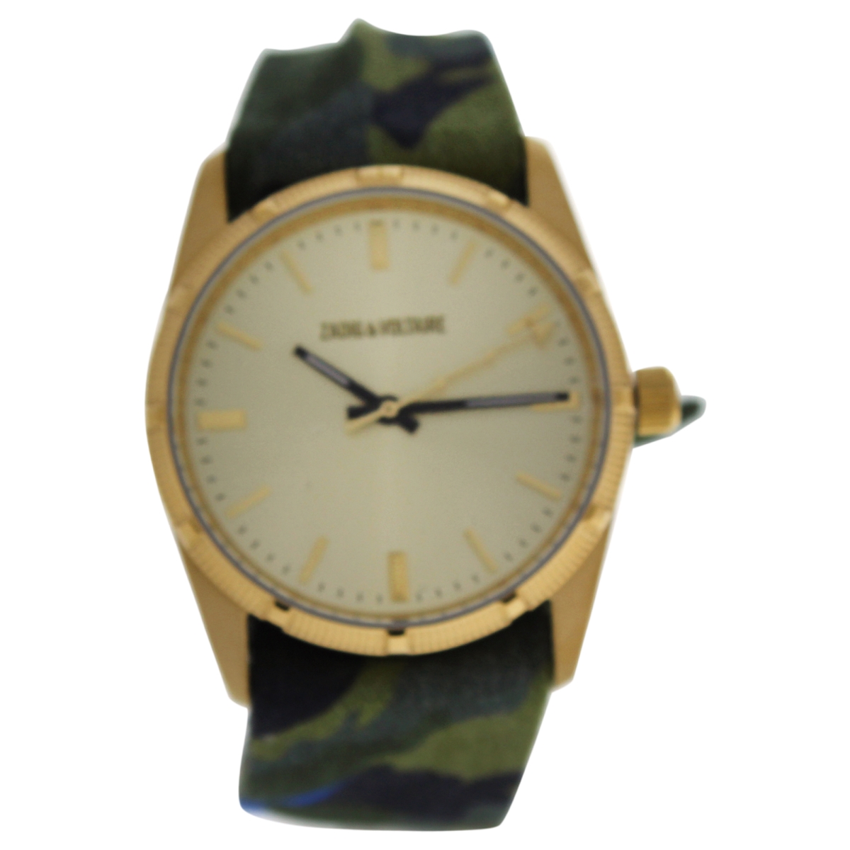 Picture of Zadig & Voltaire W-WAT-1486 ZVF204 Multicolor Cloth Bracelet Watch for Women - Gold & Green