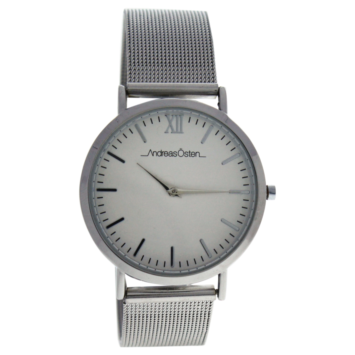 Picture of Andreas Osten U-WAT-1029 Distrig Silver Stainless Steel Mesh Bracelet Watch for Unisex&#44; AO-131