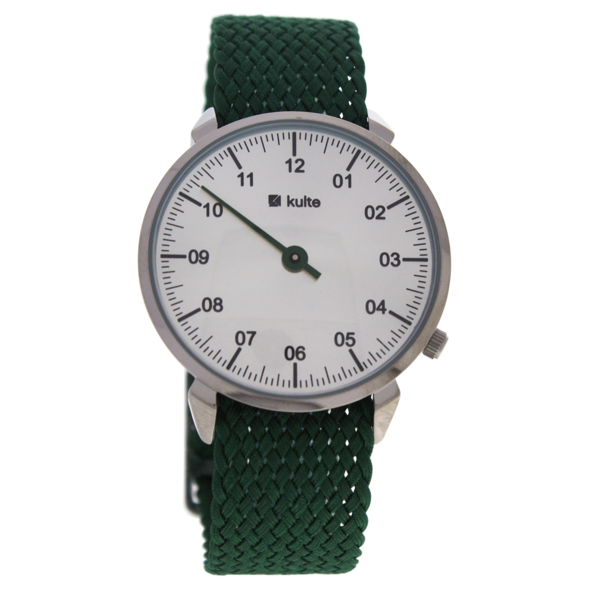 Picture of Kulte U-WAT-1008 KUTPGRN Fresh Mint - Silver & Green Nylon Strap Watch for Unisex