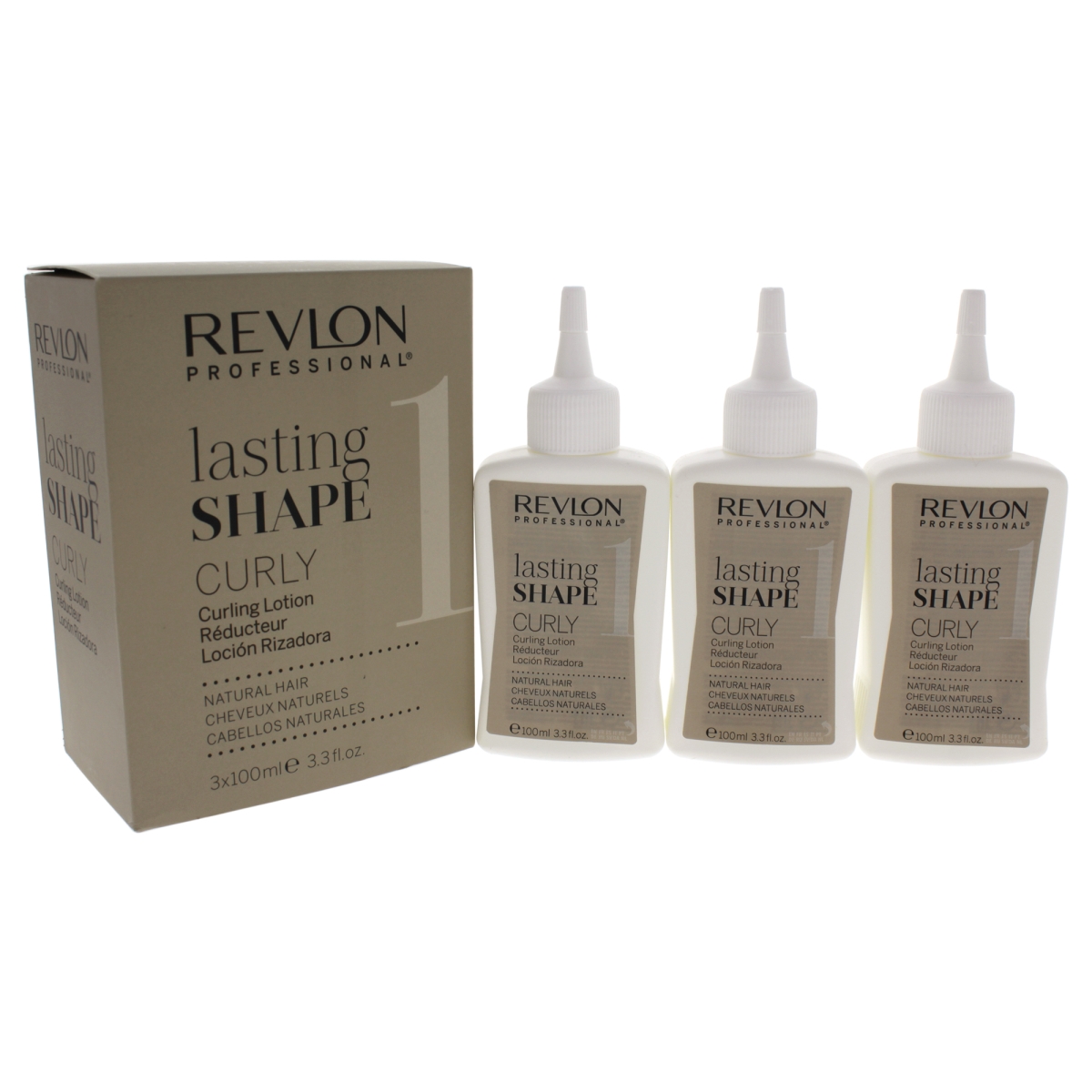 U-HC-11984 3 x 3.3 oz Lasting Shape Curly Natural No. 1 Hair Lotion for Unisex -  Revlon