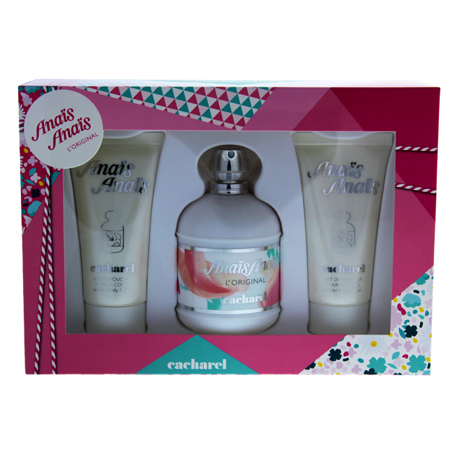 Picture of Cacharel W-GS-2765 Anais Anais 3 Piece Gift Set for Womens - 3.4 oz EDT Spray & 2x 1.7 oz Perfumed Body Lotion