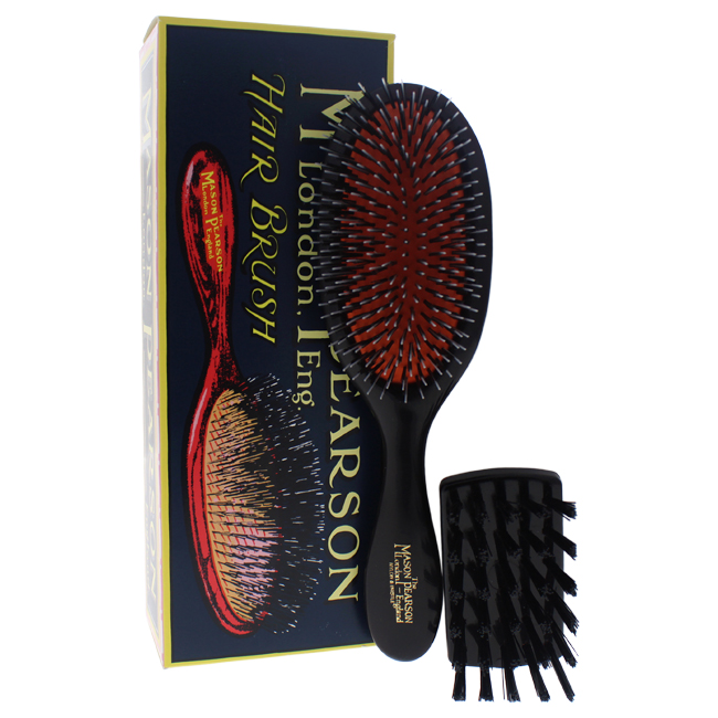 U-HC-13045 Unisex Handy Mixture Hair Bristle & Nylon Brush, No.BN3 Dark Ruby - 2 Piece -  Mason Pearson