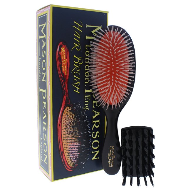 U-HC-13040 Unisex Handy Nylon Hair Brush, No.N3 Dark Ruby - 2 Piece -  Mason Pearson