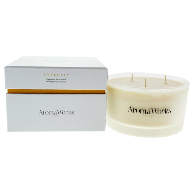 Picture of Aromaworks I0085531 3 Wick Large Serenity Candle by Aromaworks for Unisex