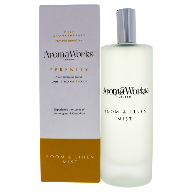 Picture of Aromaworks I0085540 3.4 oz Serenity Room & Linen Mist by Aromaworks for Unisex