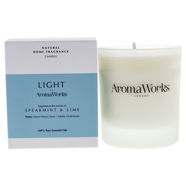 Picture of Aromaworks I0085579 7.76 oz Light Candle - Spearmint & Lime by Aromaworks for Unisex