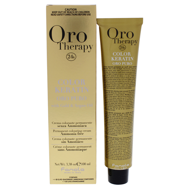 Picture of Fanola I0095768 3.3 oz Oro Therapy Color Keratin - 8-4 Light Blonde Copper Hair Color For Unisex