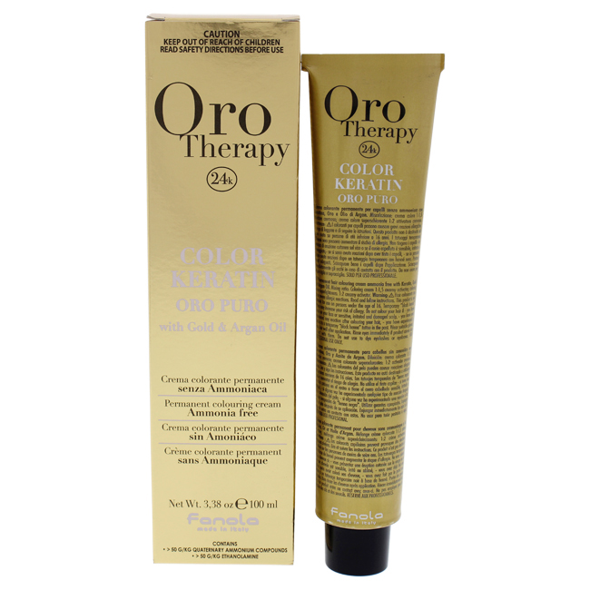 Picture of Fanola I0095765 3.3 oz Oro Therapy Color Keratin - 6-5 Dark Blonde Mahogany Hair Color For Unisex