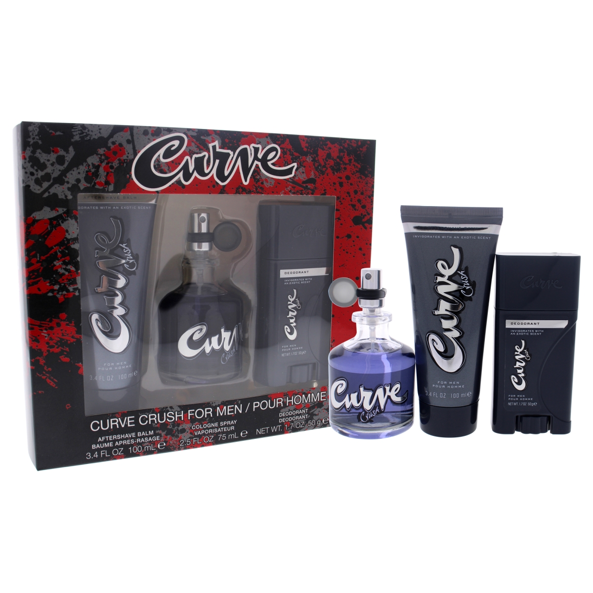 Picture of Liz Claiborne I0097509 Curve Crush Perfume Gift Set for Men - 3 Piece