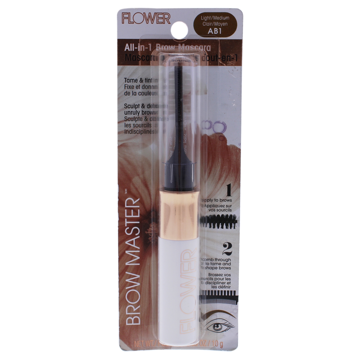 I0095276 0.35 oz Brow Master All-In-1 Brow Light Medium Mascara for Women