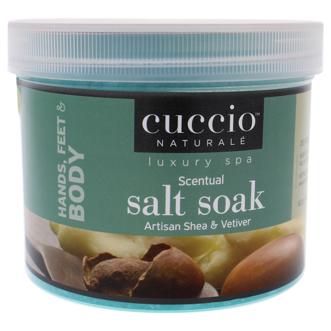Picture of Cuccio I0098660 29 oz Luxury Spa Scentual Salt Soak - Artisan Shea & Vetiver