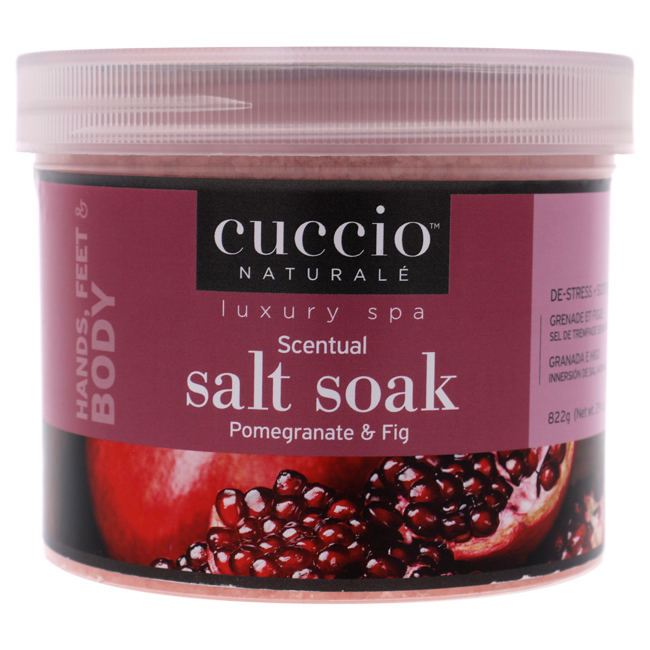 Picture of Cuccio I0098799 29 oz Luxury Spa Scentual Salt Soak - Pomegranate & Fig