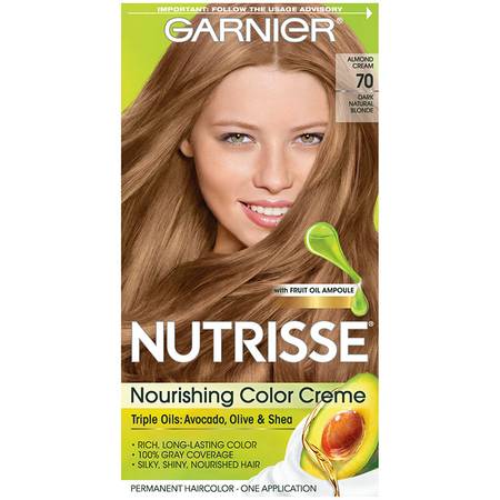 Picture of Garnier K0001146 Nutrisse Nourishing Creme - 1 Application Hair Color for Unisex, 70 Dark Natural Blonde - Pack of 6