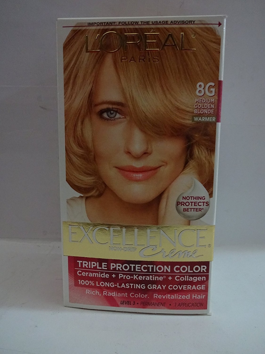 Picture of LOreal Paris K0001157 Excellence Creme Pro - Keratine Warmer - 1 Application Hair Color for Unisex&#44; 8G Medium Golden Blonde - Pack of 6