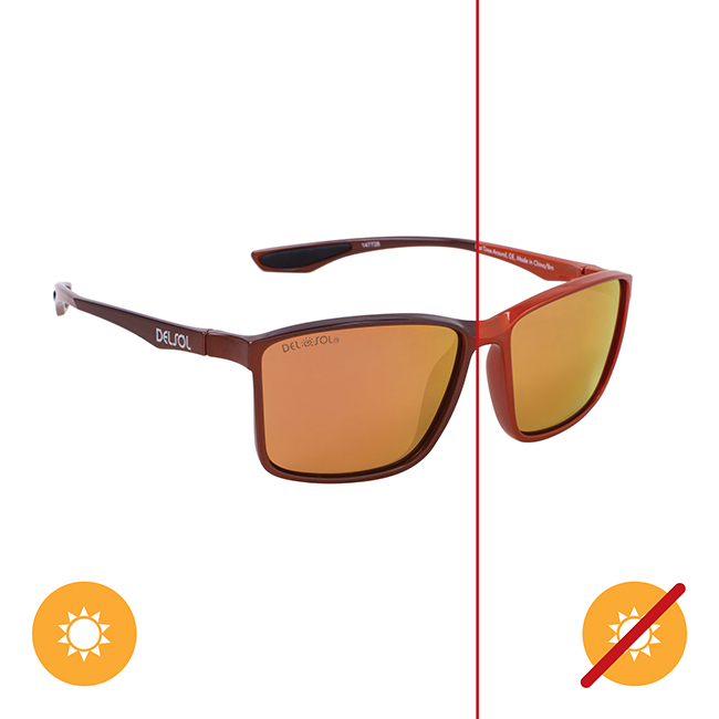 I0108314 Unisex Solize Last Time Around Sunglasses - Metallic Orange to Brown