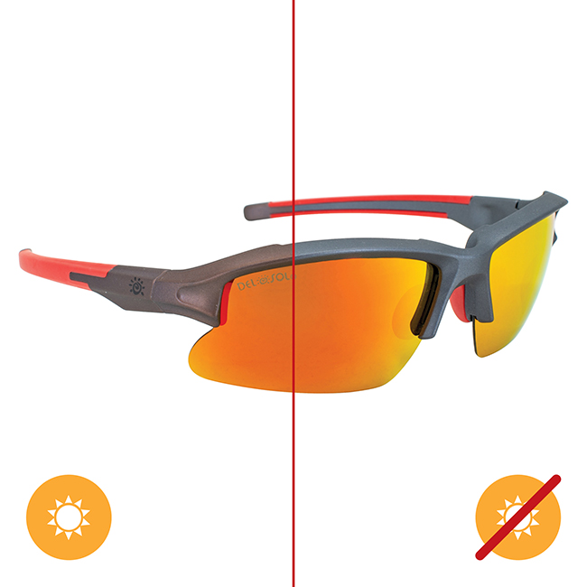 I0110167 Men Solize Light My Fire Sunglasses - Gray to Orange