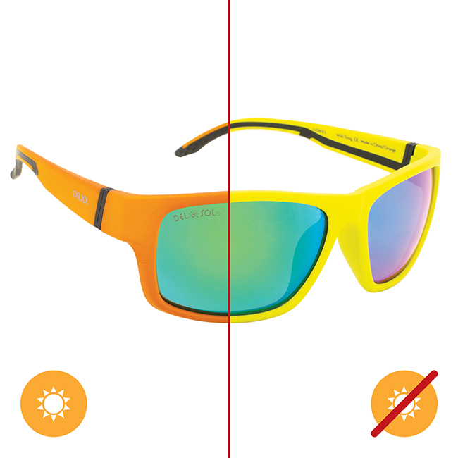I0110170 Men Solize Wild Thing Sunglasses - Green to Orange