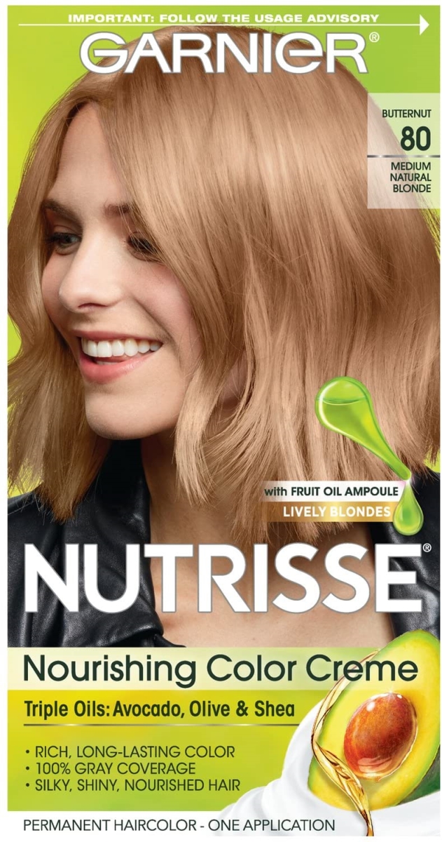 Picture of Garnier K0001460 Unisex Nutrisse Nourishing 1-Application Hair Color Creme - 80 Medium Natural Blonde - Pack of 6