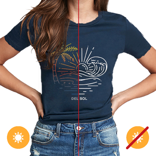 I0109365 Men Crew Tee Sunny Beach T-Shirt, Indigo - Medium