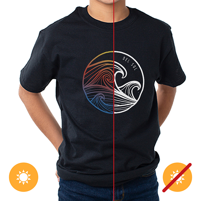 I0109523 Waves Crew Youth T-Shirt for Men, Black - Extra Small