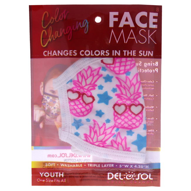 I0113290 Color-Changing Face Mask for Unisex Youth, Pineapple