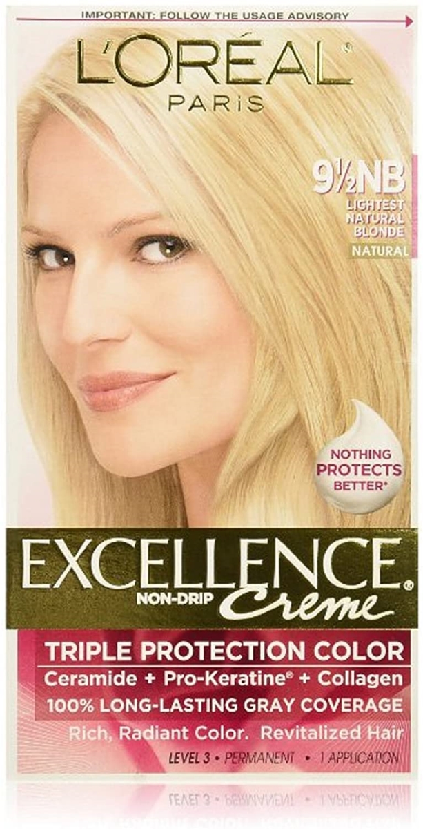 Picture of Loreal Paris K0001487 Excellence Creme Pro Keratine 1 Application Hair Color for Unisex, 9.5 NB Lightest Natural Blonde - Pack of 6