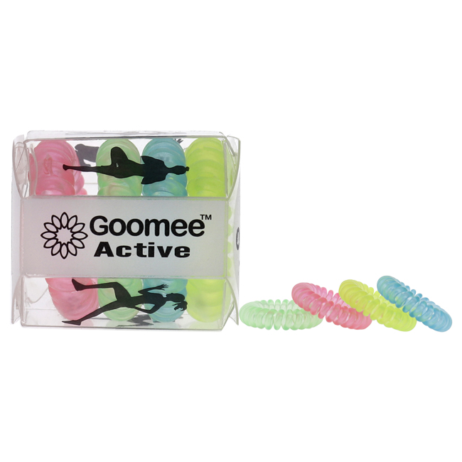 Picture of Goomee I0114031 Glow The Distance Active The Markless Loop Hair Tie Set for Women, Assorted Color - 4 Piece