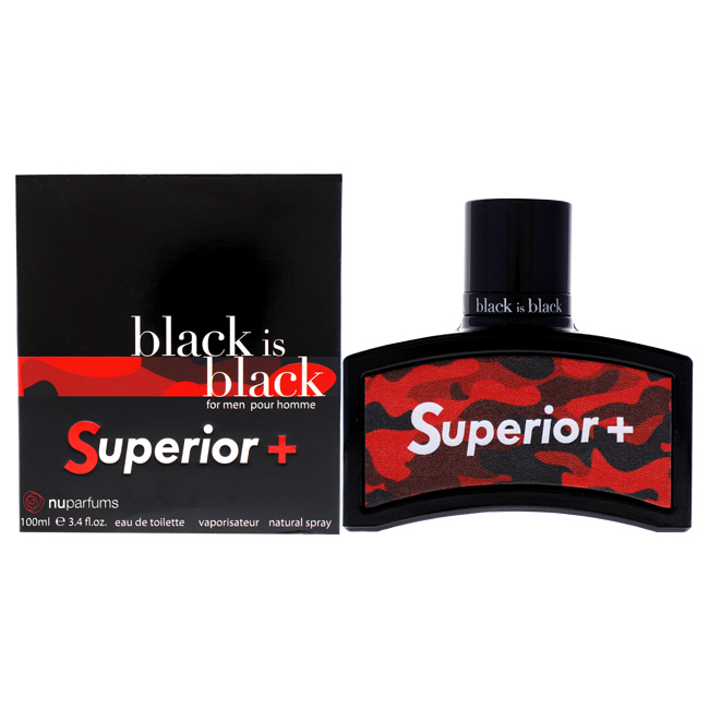 I0114259 3.4 oz Black Is Black Superior EDT Spray for Men