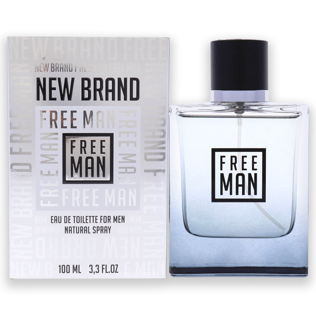 New Brand I0103934 3.3 oz Free Man Eau de Toilette Spray by New Brand for Men