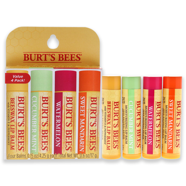 Picture of Burts Bees I0121044 0.15 oz Freshly Picked Moisturizing Lip Balm Blister for Unisex, Pack of 4