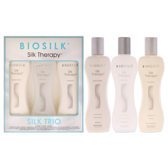 Picture of Biosilk I0097255 Silk Therapy Trio Gift Set for Unisex, 3 Piece